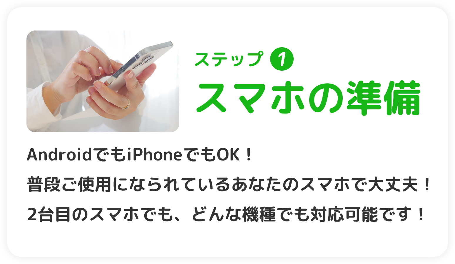 かんたんステップ1 スマホの準備